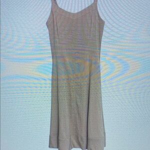 Brown Sleeveless Spaghetti Strap Slip Dress for Casual Wear
